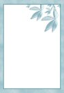 Papier à lettre automnal composé de feuilles bleues.